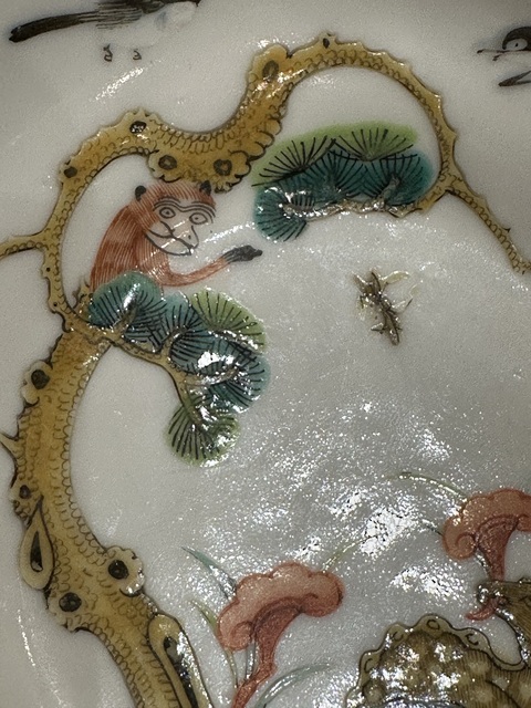 古玩陶瓷粉彩盤真品鑒賞圖