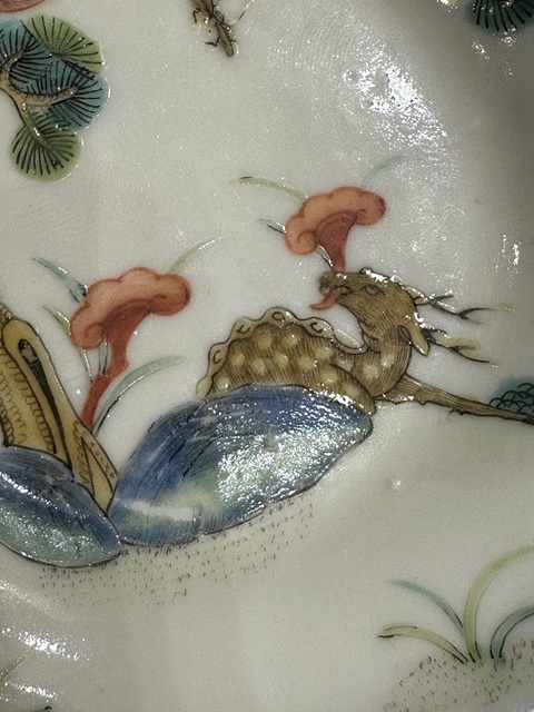 古玩陶瓷粉彩盤真品鑒賞圖