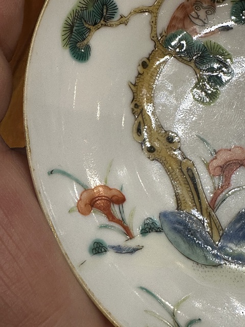 古玩陶瓷粉彩盤真品鑒賞圖