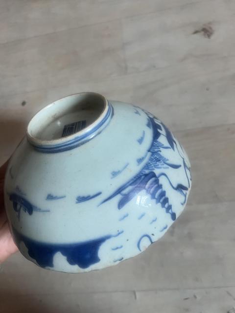 古玩陶瓷清中青花碗真品鑒賞圖