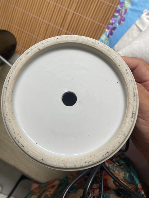 古玩陶瓷花鳥(niǎo)紋五彩鳳尾尊真品鑒賞圖
