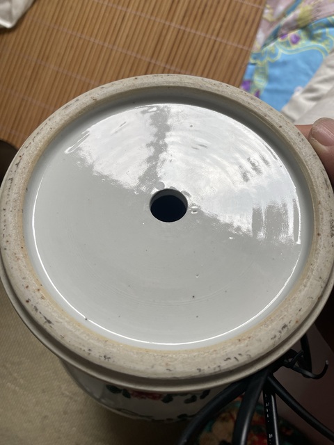 古玩陶瓷花鳥(niǎo)紋五彩鳳尾尊真品鑒賞圖