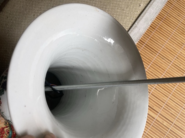 古玩陶瓷花鳥(niǎo)紋五彩鳳尾尊真品鑒賞圖