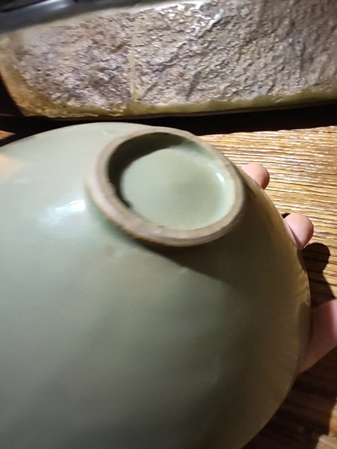 古玩陶瓷耀州窯青釉茶盞真品鑒賞圖