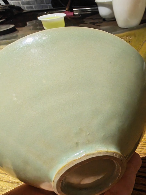 古玩陶瓷耀州窯青釉茶盞真品鑒賞圖