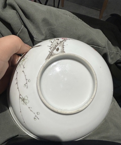 古玩陶瓷花鳥紋碗真品鑒賞圖