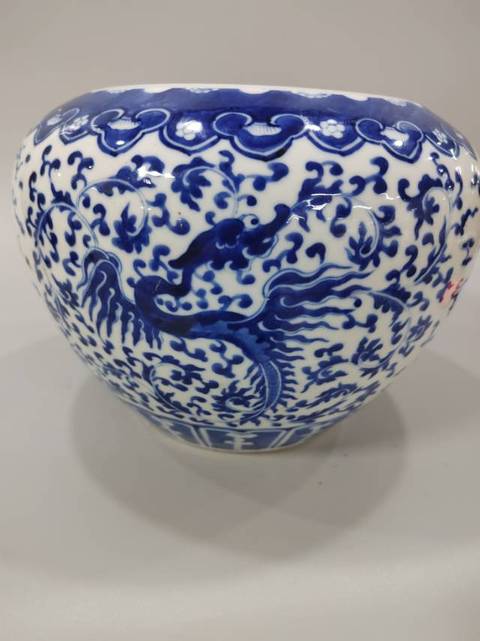 古玩陶瓷青花龍紋筆洗拍賣,當前價格6888元