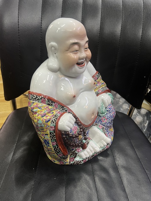 古玩陶瓷彌勒佛塑像真品鑒賞圖