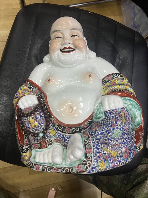 古玩陶瓷彌勒佛塑像真品鑒賞圖