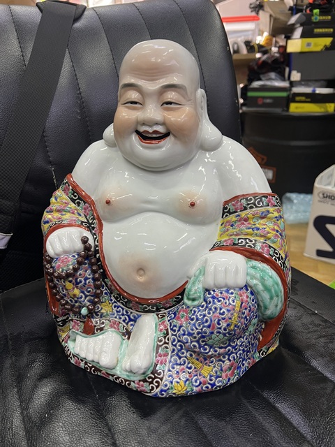 古玩陶瓷彌勒佛塑像真品鑒賞圖