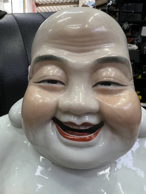 古玩陶瓷彌勒佛塑像真品鑒賞圖