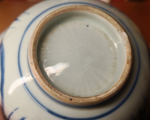 古玩陶瓷青花花卉克拉克花卉紋盤（日本瓷）真品鑒賞圖