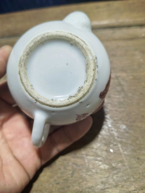 古玩陶瓷胭脂紅酒壺真品鑒賞圖