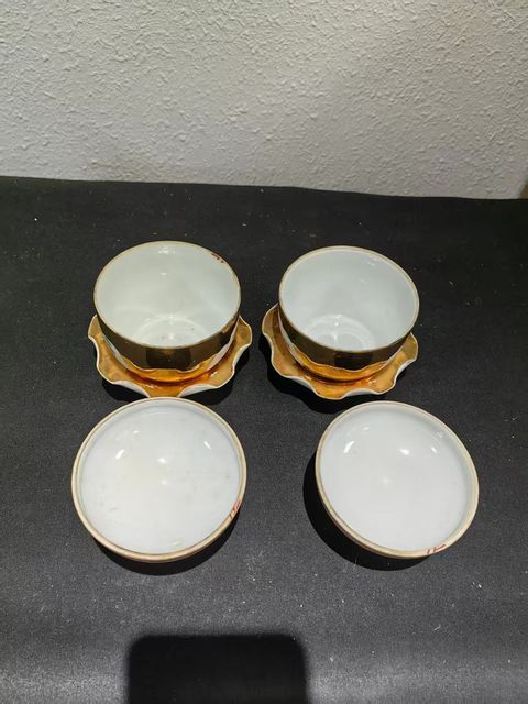 古玩陶瓷描金開窗三才蓋缸真品鑒賞圖