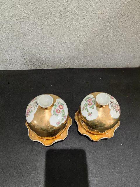 古玩陶瓷描金開窗三才蓋缸真品鑒賞圖