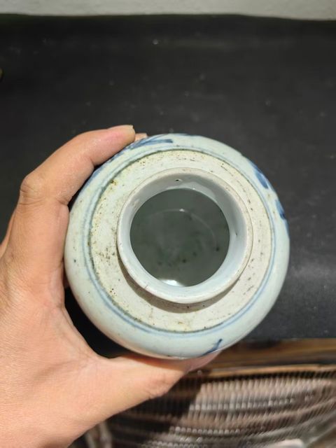 古玩陶瓷松竹梅青花罐真品鑒賞圖