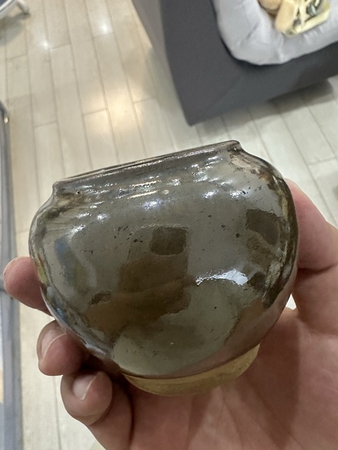 古玩陶瓷醬釉小罐真品鑒賞圖