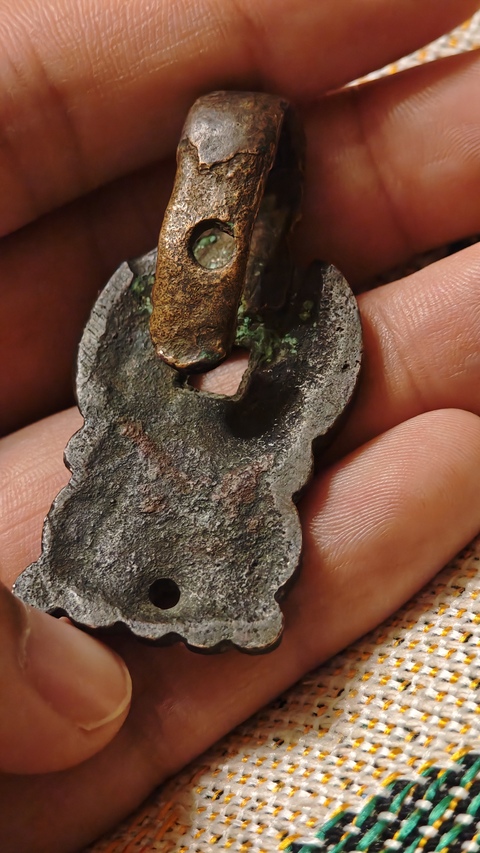 古玩錢幣福在眼前腰帶扣真品鑒賞圖