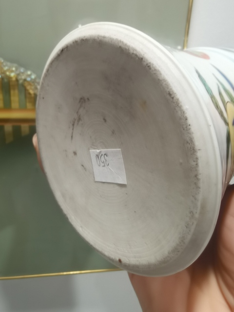 古玩陶瓷青花五彩三多紋截口花觚真品鑒賞圖