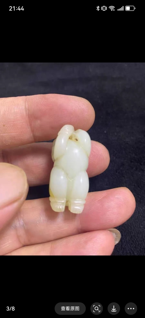 古玩玉器玉童子真品鑒賞圖