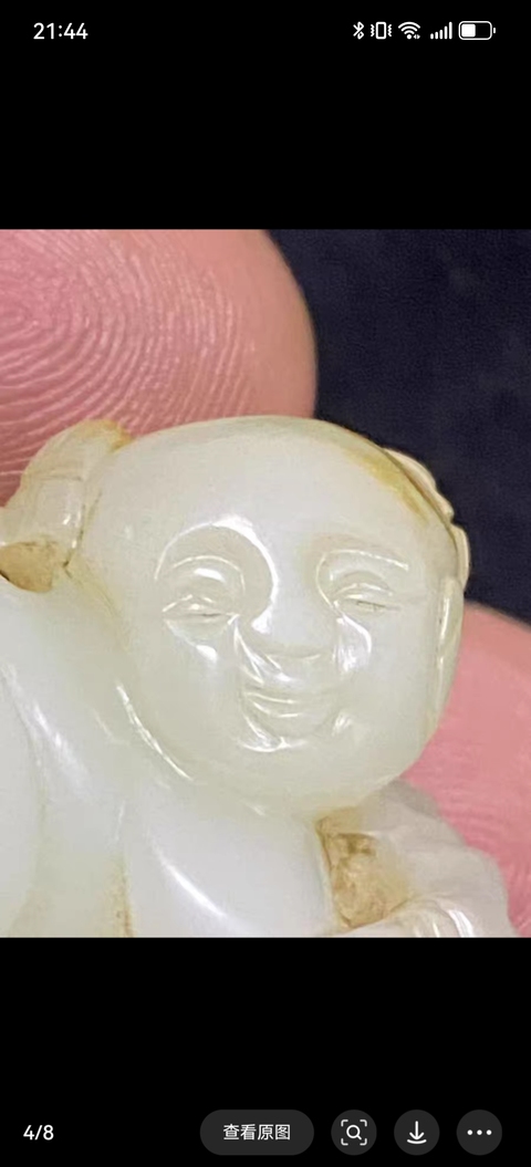 古玩玉器玉童子真品鑒賞圖