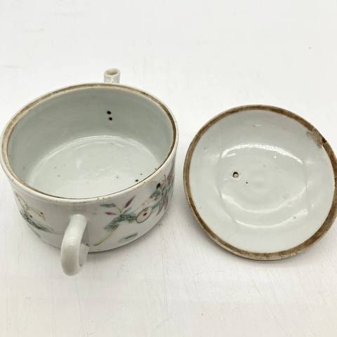 古玩陶瓷粉彩麒麟送子圖參壺真品鑒賞圖