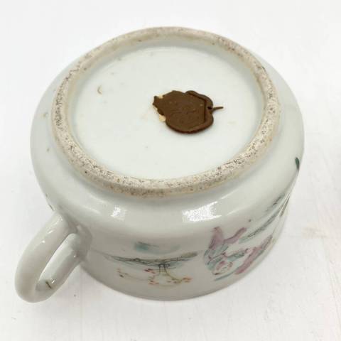 古玩陶瓷粉彩麒麟送子圖參壺真品鑒賞圖