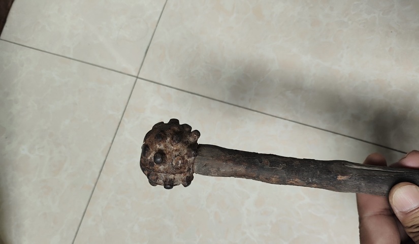 古玩銅器錘頭兵器真品鑒賞圖