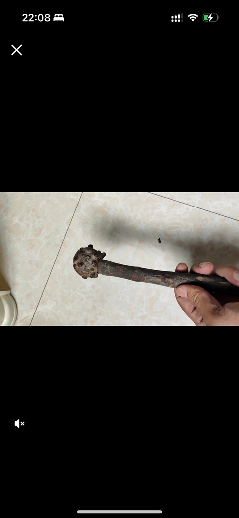 古玩銅器錘頭兵器真品鑒賞圖