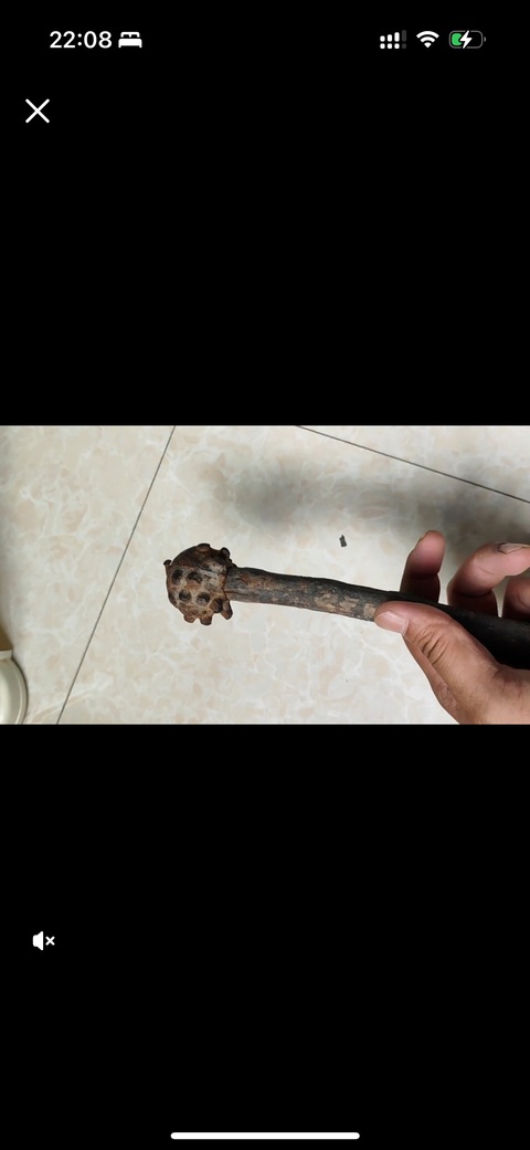 古玩銅器錘頭兵器真品鑒賞圖