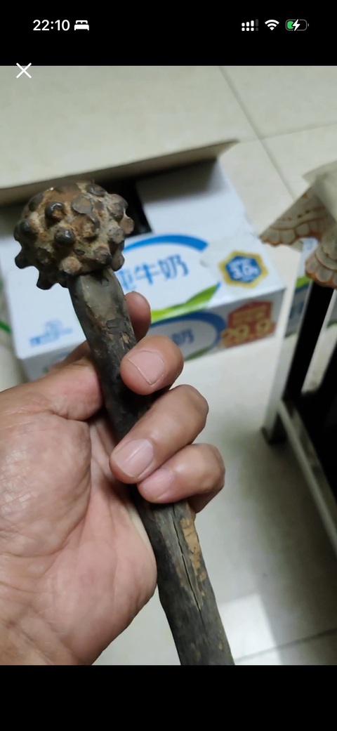 古玩銅器錘頭兵器真品鑒賞圖