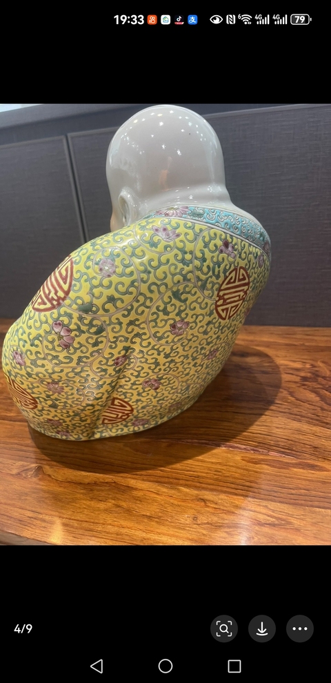 古玩陶瓷彌勒佛塑像真品鑒賞圖