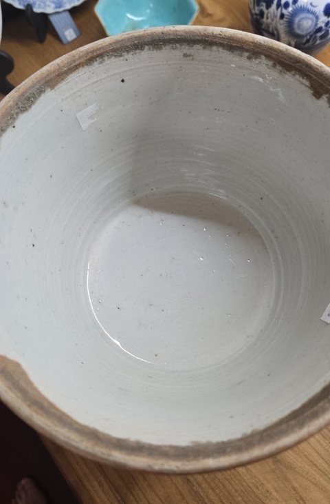 古玩陶瓷豆青釉加白尊真品鑒賞圖