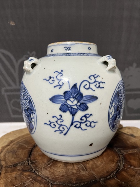 古玩陶瓷青花連生貴子圖四系壺拍賣，當前價格2500元