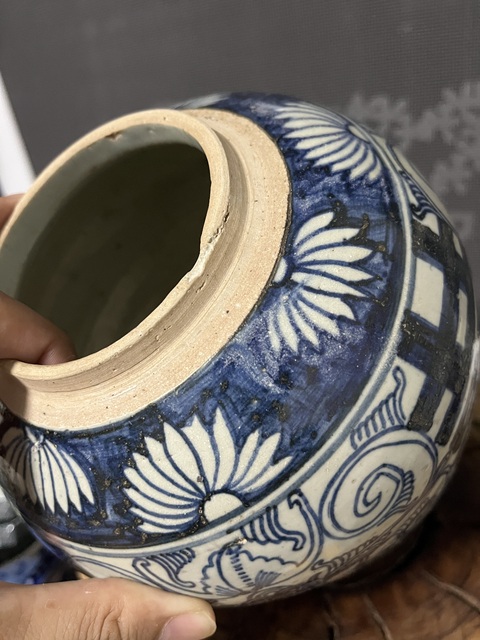 古玩陶瓷福在眼前囍字紋罐真品鑒賞圖