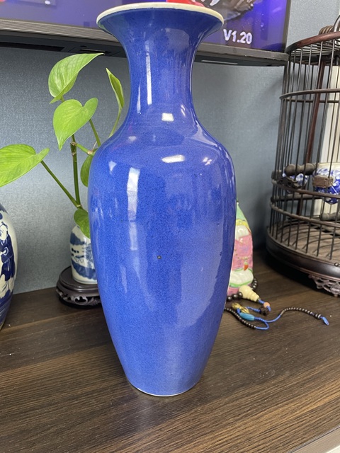 古玩陶瓷灑籃釉瓶真品鑒賞圖