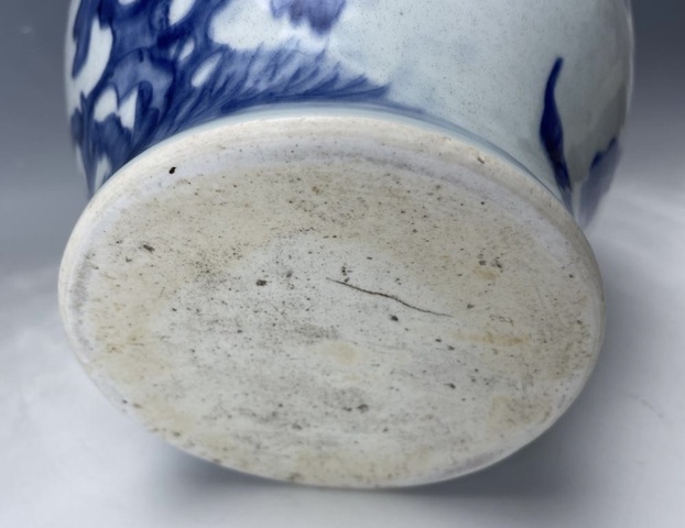 古玩陶瓷青花花鳥紋將軍罐真品鑒賞圖