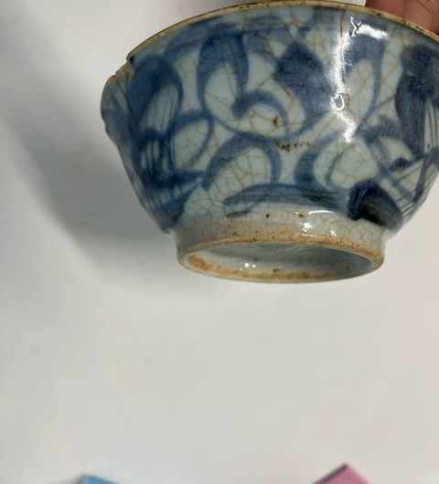 古玩陶瓷晚明青花碗真品鑒賞圖