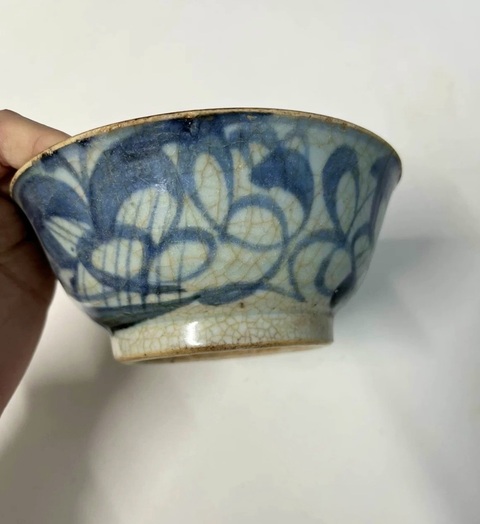 古玩陶瓷晚明青花碗真品鑒賞圖