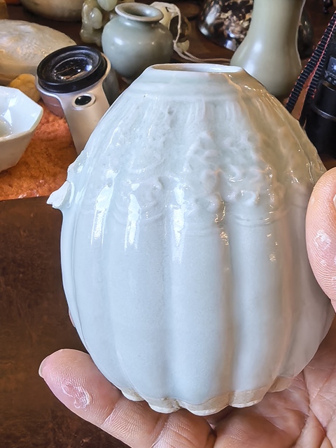 古玩陶瓷青白釉執壺真品鑒賞圖