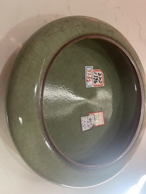 古玩陶瓷綠哥釉洗真品鑒賞圖