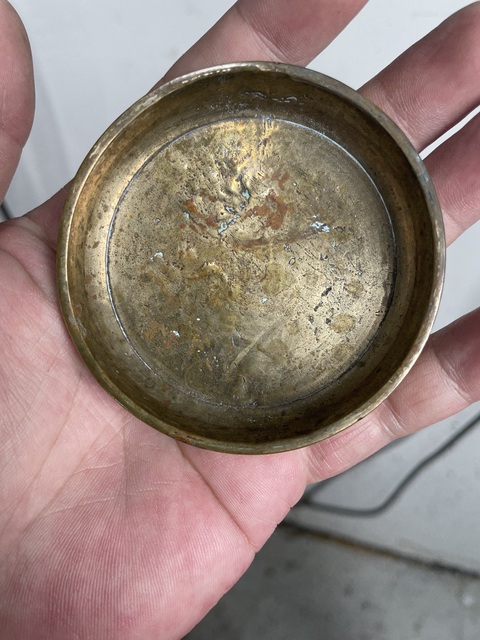 古玩銅器銅香盒真品鑒賞圖