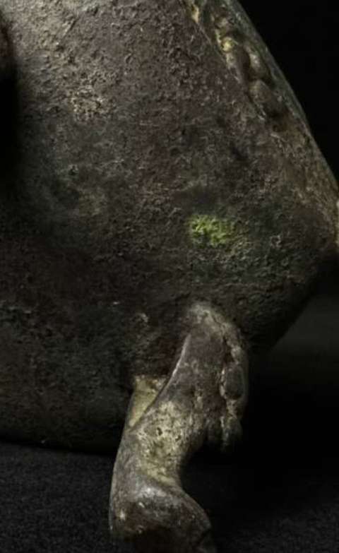 古玩銅器元明獸足六方爐真品鑒賞圖