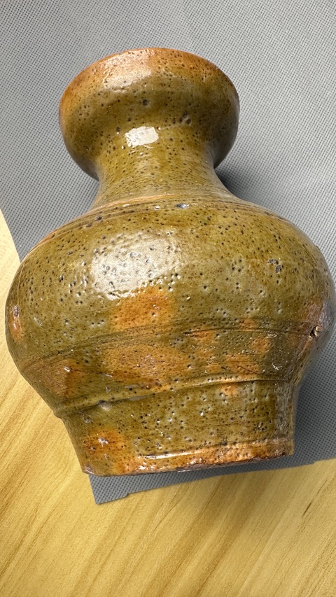 古玩陶瓷綠釉盤口壺真品鑒賞圖