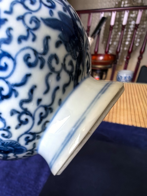 古玩陶瓷青花洗口瓶真品鑒賞圖