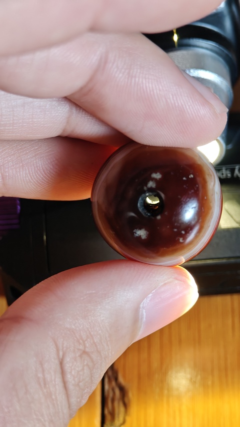 古玩玉器老瑪瑙珠真品鑒賞圖