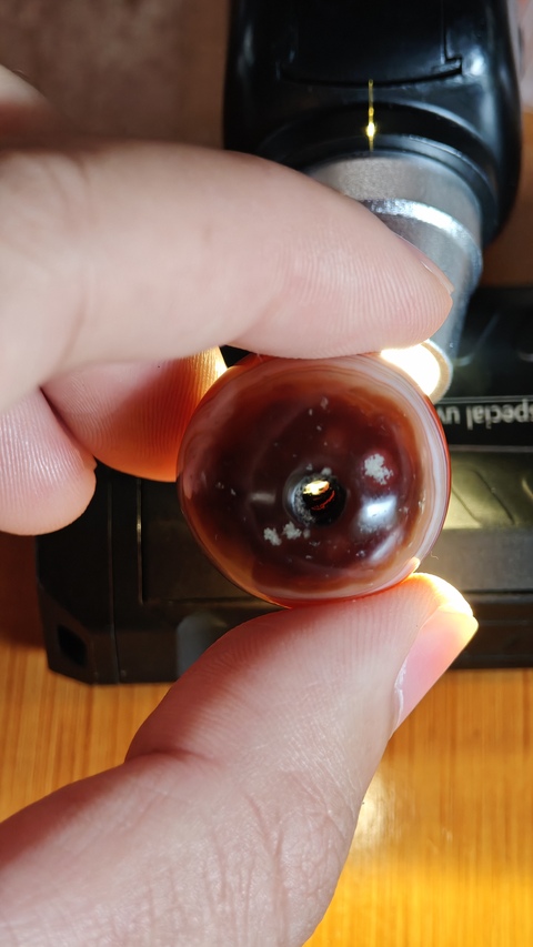 古玩玉器老瑪瑙珠真品鑒賞圖