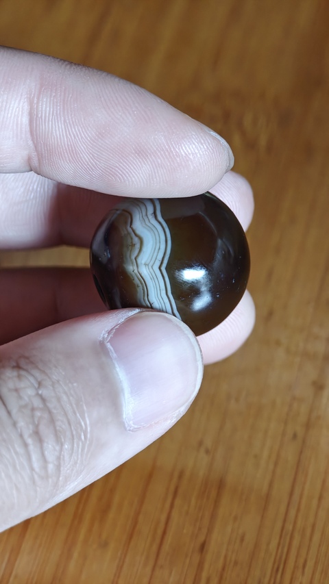 古玩玉器老瑪瑙珠真品鑒賞圖