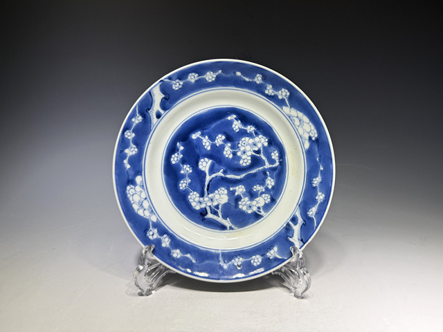 古玩陶瓷清康熙·青花冰梅盤真品鑒賞圖