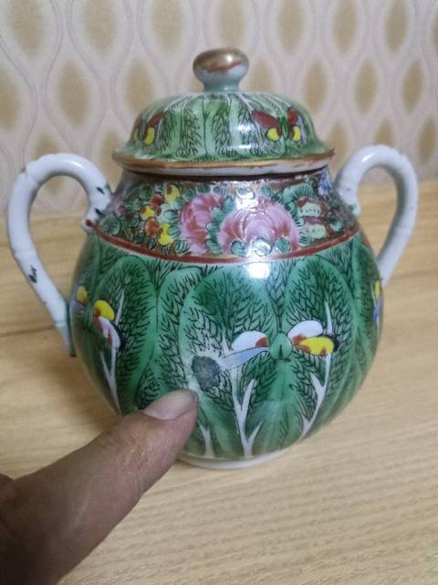 古玩陶瓷白菜茶葉罐拍賣,當前價格1188元